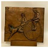 https://www.ebay.com/itm/115150567568	TU1030 FAUX BRONZE ART WITH STAND OF 2 BOYS, A BIKE AND A DOG 