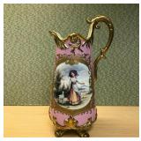 https://www.ebay.com/itm/125116417545	KB0251: 19th Century Intricate Pink & Gold Porcelain Pitcher L