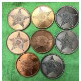 https://www.ebay.com/itm/115286473303	ST,BERNARD SHERIFFS POSSE LOT OF 8 BRONZE MARDI-GRAS  DOUBLOON