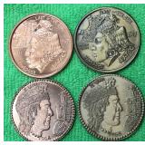https://www.ebay.com/itm/125190809608	THE NUTCRACKERS LOT OF 4 BRONZE MARDI-GRAS DOUBLOONS H.ALVIN S