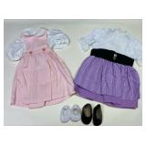 https://www.ebay.com/itm/125188630600	HS1023 AMERICAN GIRL DOLL SIZE OUTFITS 3 DRESSES, 2 PAIR OF SH