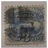 https://www.ebay.com/itm/125205816273	LAN3557 USA POSTAGE STAMP 1869 USED 3 CENTS  EARLY LOCOMOTIVE 