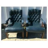 https://www.ebay.com/itm/125223242235	HT7003 Blue Leather High Back Cushioned Office Armchair LOCAL 