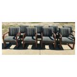 https://www.ebay.com/itm/115230484344	HT7001 Vintage Wooden Arm Chair (Each) w/ Cushions Waiting Roo