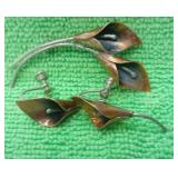 https://www.ebay.com/itm/115331846432	OL3002 VINTAGE STERLING SILVER SCREW ON EARRINGS & BROOCH (8.5