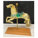 https://www.ebay.com/itm/115384641394	LB1007 COLLECTIBLE CAROUSEL HORSE BLONDE WITH GREEN SADDLE, UN