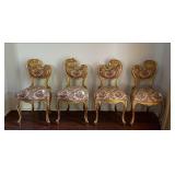 https://www.ebay.com/itm/115385097550	JK1005 VINTAGE ROCOCO STYLE GOLD FLORAL PARLOR CHAIRS X4 		Auc