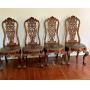 https://www.ebay.com/itm/115385098795	JK1002 VINTAGE LEATHER AND WOOD CLAWFOOT ORNATE DINING ROOM CH