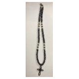https://www.ebay.com/itm/115399259438	NC605 NECKLACE WITH PERAL BEADS AND STERLING SILVER CROSS		Auc