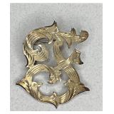 https://www.ebay.com/itm/125335738783	NC611 STERLING SILVER CURSIVE FILIGREE F PIN 		Auction	begins 