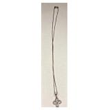 https://www.ebay.com/itm/115399269980	NC616 STERLING SILVER BOX CHAIN NECKLACE WITH CRYSTAL CROSS		A