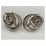 https://www.ebay.com/itm/115399267081	NC619 STERLING MEXICAN SILVER ROSE CLIP ON SCREWBACK EARRINGS	