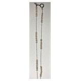 https://www.ebay.com/itm/125335744253	NC623 MICRO PEARL AND SILVER NECKLACE WITH WOOD DEISN TOGGLE C
