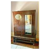 https://www.ebay.com/itm/115405701636	JK1009 1800s ANTIQUE LOCKING ARMOIRE WITH MIRRORS AND KEY		BIN