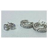 https://www.ebay.com/itm/115405701634	LB1052 CUBIC ZIRCONIA STERLING SILVER EARRINGS, 2 PAIRS 		BIN	