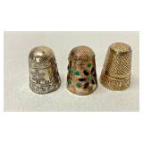https://www.ebay.com/itm/125343540156	LB1055 THIMBLES STERLING SILVER SET OF 3 FROM GREECE 		BIN	 $2