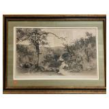 https://www.ebay.com/itm/115405701648	PO1003 FRAMED ART ETCHING BY Ernest Christian Rost "WOODLAND C
