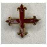 https://www.ebay.com/itm/115415671830	NC618 ANTIQUE RED ENAMALED METAL PIN FROM ST JOHN CONCLAVE CHI