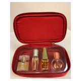 https://www.ebay.com/itm/125517762169	KL4002 Estée Lauder 4 Fragrance Coffret in Red Satin Zip Bag