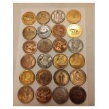 https://www.ebay.com/itm/125526211712	LAN3898 VINTAGE LOT OF 24 BRONZE MARDI-GRAS DOUBLOONS