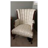 https://www.ebay.com/itm/115940236889 CV1023 WHITE VINTAGE WINGED BACK CHAIR WITH FLORAL DESIGN