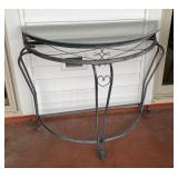 https://www.ebay.com/itm/126135472993 CV1064 HALF MOON METAL AND GLASS OUTDOOR PATIO TABLE
