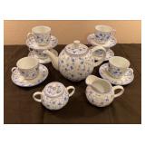 https://www.ebay.com/itm/126136740590 CV1033 COLLECTIBLE GERMAN TEASET BLUE FLORAL BY ARZBERG 17 PCS