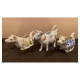 https://www.ebay.com/itm/115942035937 CV1044 LOT OF 3 VINTAGE CREAMER CADDY COWS BY LIMOGES, CROWN D