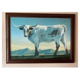 https://www.ebay.com/itm/115942025252 CV1055 LARGE FRAMED LONGHORN BULL ART PRINT