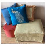 https://www.ebay.com/itm/115942020517 CV1057 LOT OF THROW PILLOWS AND OTTOMANS