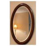 https://www.ebay.com/itm/115942018827 CV1059 OVAL WALL MIRROR WITH CHERRY WOOD COLOR TRIM