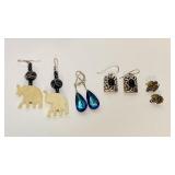 https://www.ebay.com/itm/126144815093 CV1101 LOT OF STERLING SILVER EARRINGS, 4 PAIRS