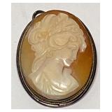 https://www.ebay.com/itm/115946717281 CV1117 STERLING SILVER PIN PENDANT, CARVED CAMEO