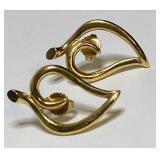 https://www.ebay.com/itm/115946712150 CV1127 TIFFANY & CO 18 K GOLD EARRINGS 1987, STAMPED 750