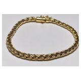 https://www.ebay.com/itm/126145609899 CV1144 14K GOLD BRAIDED CHAIN TENNIS BRACELET
