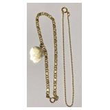 https://www.ebay.com/itm/126145616320 CV1145 PAIR OF 14K GOLD CHAIN BRACELETS