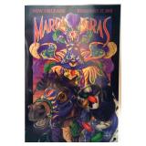 ERI7061 NEW ORLEANS MARDI GRAS POSTER 2001 ARTIST MICHAEL HUNT 32X22 SIGNED 1