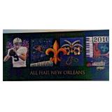 ERI7064 ALL HAIL NEW ORLEANS BY MICHAEL HUNT FEATURES DREW BREES 2010 LITHOGRAPH 1
