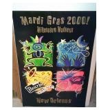 ERI7065 MARDI GRAS MILLENNIUM MADNESS 2000 POSTER BY MICHAEL HUNT 32X22.5 1