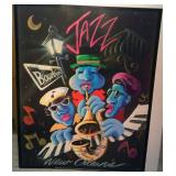 ERI7066 NEW ORLEANS JAZZ POSTER ARTIST MICHAEL HUNT SIGNED 1