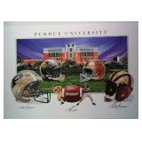 ERI7069 DREW BREES, LEN DAWSON,BOB GRIESE BIOLERMAKER PERDUE FOOTBALL LITHOGRAPH 1