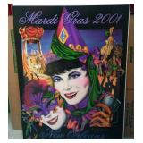ERI7073 NEW ORLEANS MARDI GRAS 2001 LITHOGRAPH ARTIST MICHAEL HUNT SIGNED 1