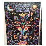 ERI7078 VINTAGE MARDI GRAS POSTER 2005 ARTIST MICHAEL HUNT SIZE 32.25X24.25