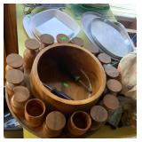 Vintage Tupperware, new and vintage platters, molded class