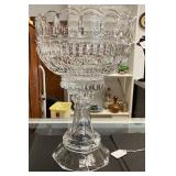 Antique Large Crystal Pedestal 13.5 Compote Bowl AAA1967 $350