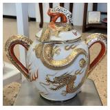 Antique Nagoya Dragonware Hand Painted with Gold Accents Jar with Lid AAA1162AC $66