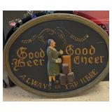 LG5201 Good Beer Good Cheer Alway on Tap Here Bar Sign