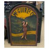LG5217 McGuire & Co Golfing Outfitters of Lairg Wooden Tavern Pub Bar Sign $200