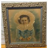 AAA Attic Art AAA5077 - Framed pastels on paper - little girl - Local Pickup