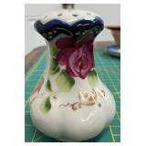 Rare Hand Painted Cobalt Blue w Flowers & Gold Accents Sugar Shaker AAA2166JM